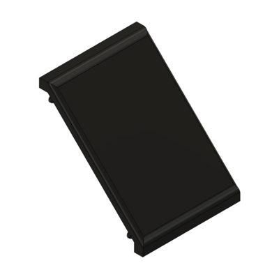 40-230-0 MODULAR SOLUTIONS ALUMINUM GUSSET<br>90MM X 90MM BLACK PLASTIC CAP COVER FOR 40-130-1, FOR A FINISHED APPEARANCE